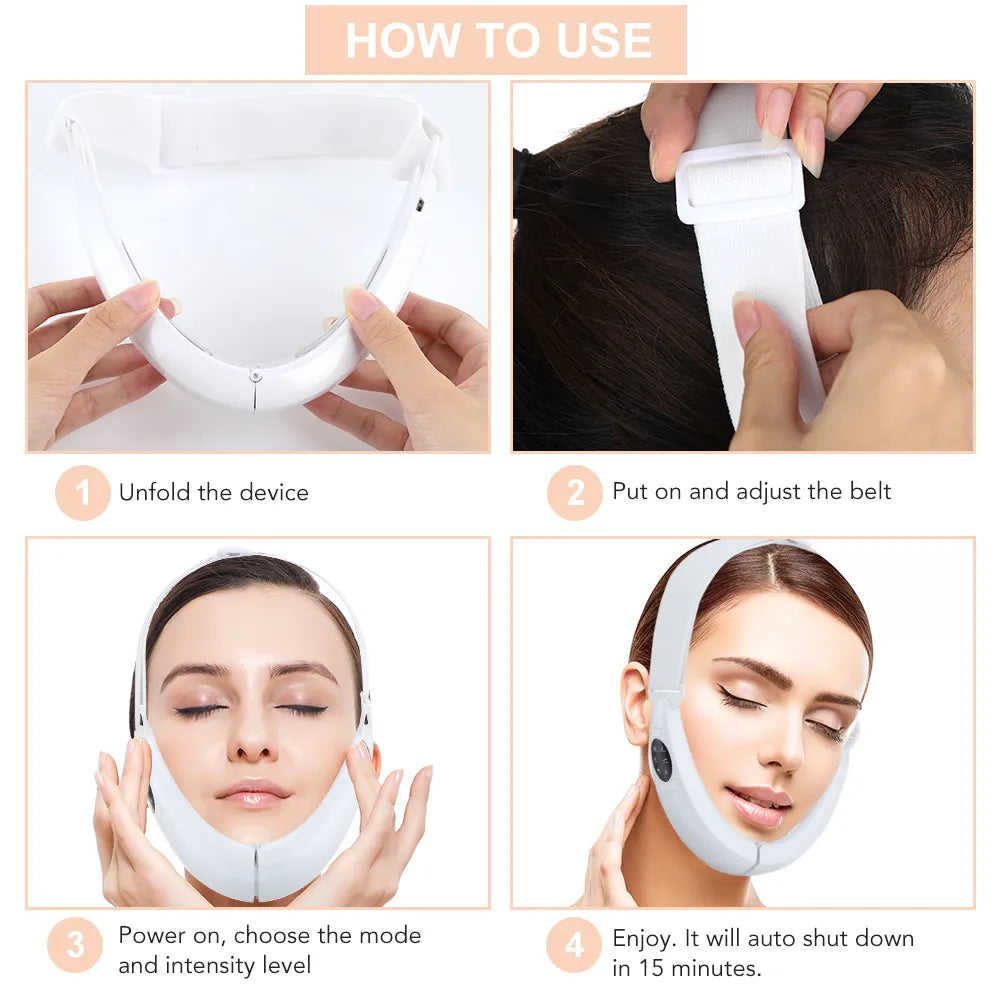 LED Facial Lifting Device, Double Chin Reducer, Saggy Skin Tightening Machine