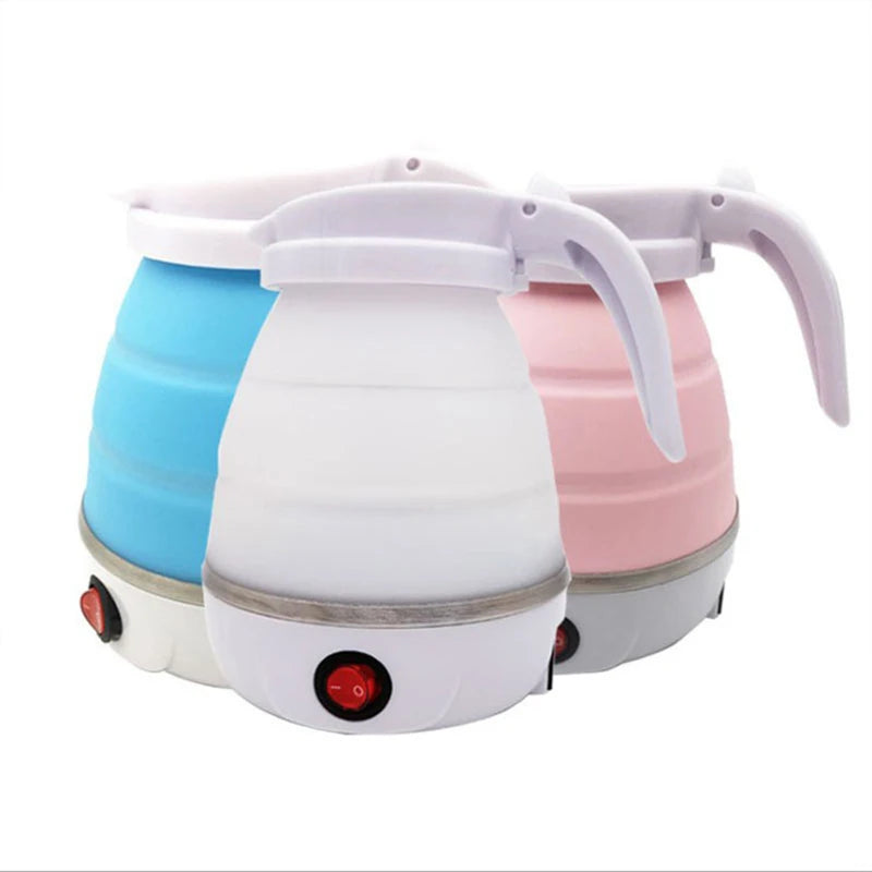 Portable Travel Folding Leakproof Stainless Steel Silicone kettle