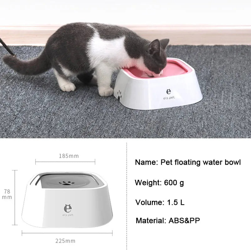 Dog Water Bowl No-Slip Pet Dispenser for Dogs, Cats Slow Water Feeder