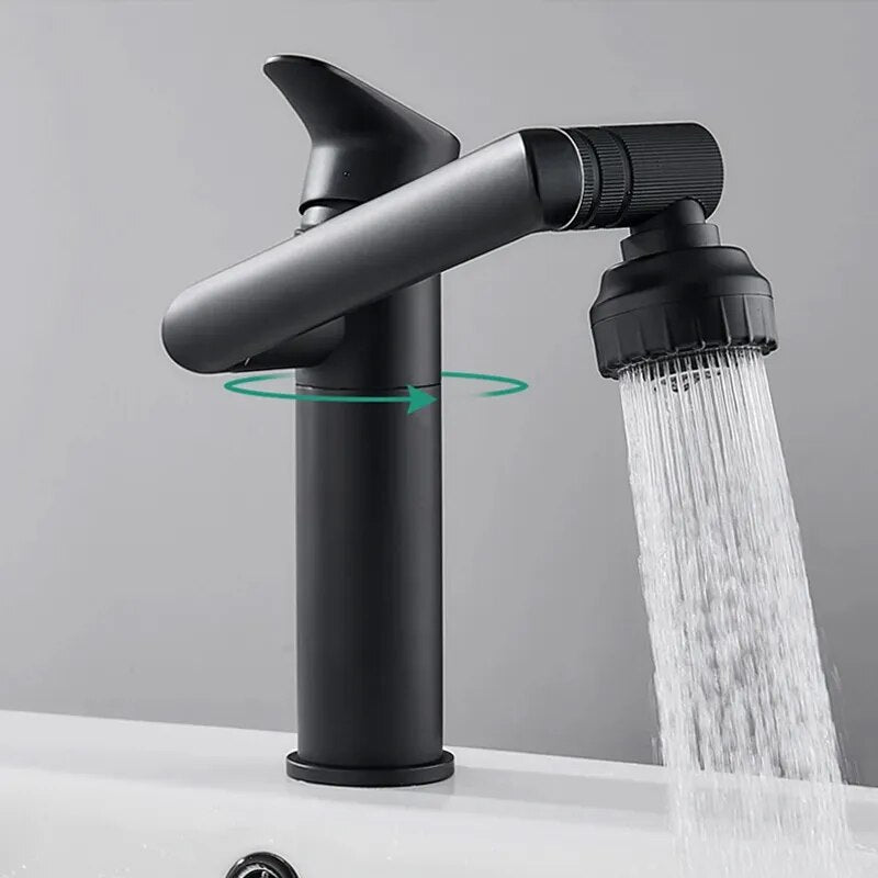 360 Degree Rotating Bathroom Mixer Tap With 2 Spraying Mode