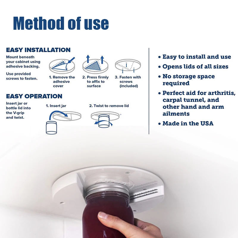 Easy Grip Jar Opener Under Counter