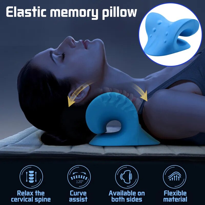 Cervical Traction Device Pillow for Pain Relief Cervical Spine Alignment